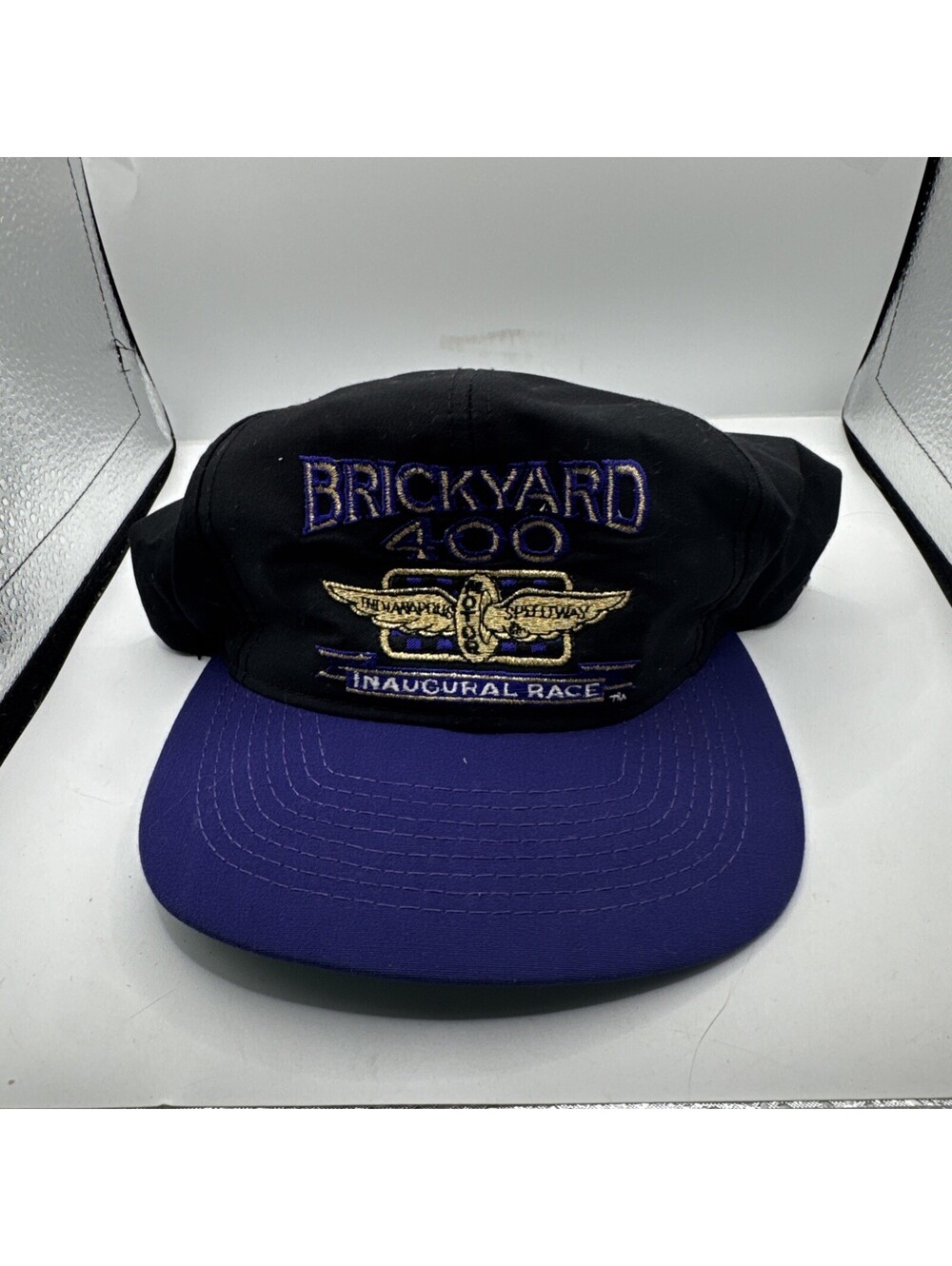 Vintage Brickyard 400 Hat Snapback Cap Men Black 1994 NASCAR Inaugural Race